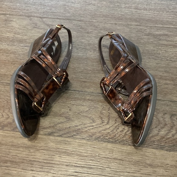 NEW Mootsies Tootsies Brown Marbled Small Wedge Sandals | Size 10 - Picture 6 of 12